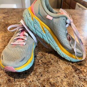Hoka/Freepeople Women's Athletic Shoes - Pink, Yellow, and Blue